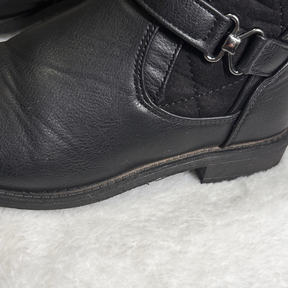 Black Girls's Riding Boots - Picture 4 of 9